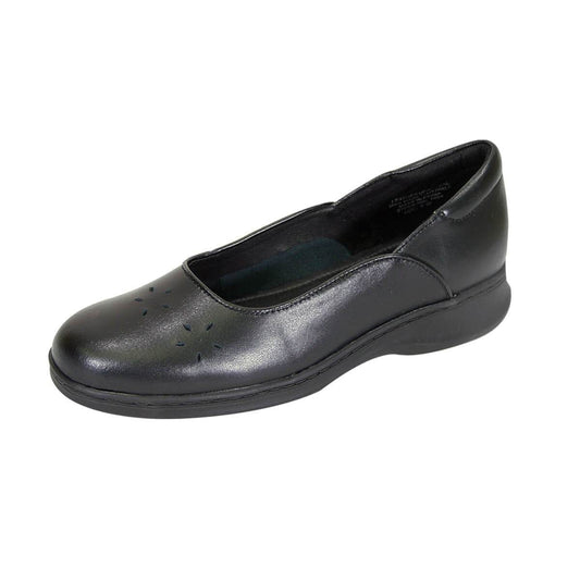 Fazpaz 24 Hour Comfort Heather Women's Wide Width Casual Leather Dress Skimmer Flats