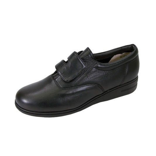 Fazpaz 24 Hour Comfort Roberta Women's Wide Width Cushioned Strap Across Leather Slip On Shoes