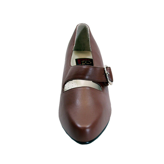 PEERAGE Xia Women's Wide Width Mary Jane Leather Pumps
