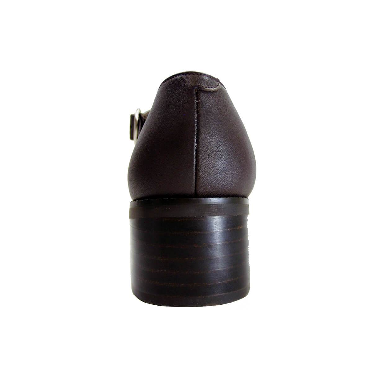 PEERAGE Sheba Women's Wide Width T-Strap Leather Shoes