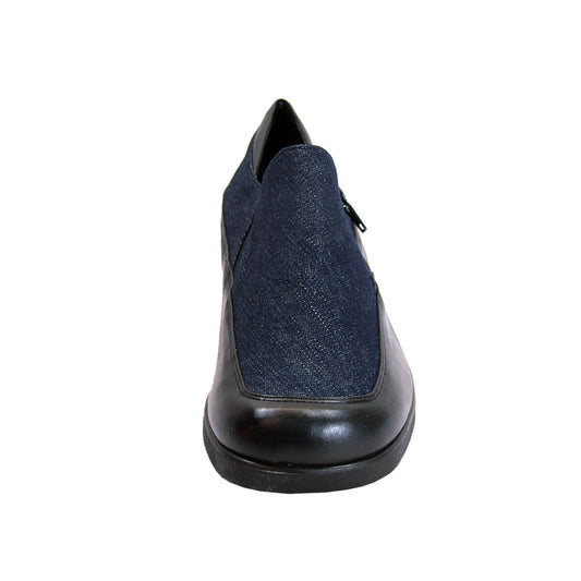 FUZZY Nell Women's Wide Width Denim Casual Shoes with Zipper