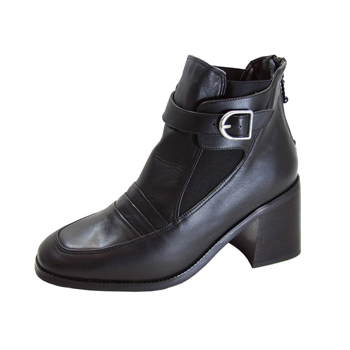 PEERAGE Orla Women's Wide Width Leather Ankle Boots
