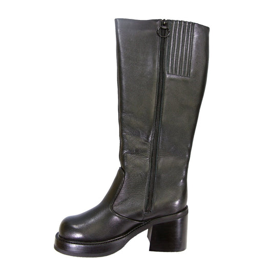 PEERAGE Terri Women's Wide Width Leather Knee-High Boots