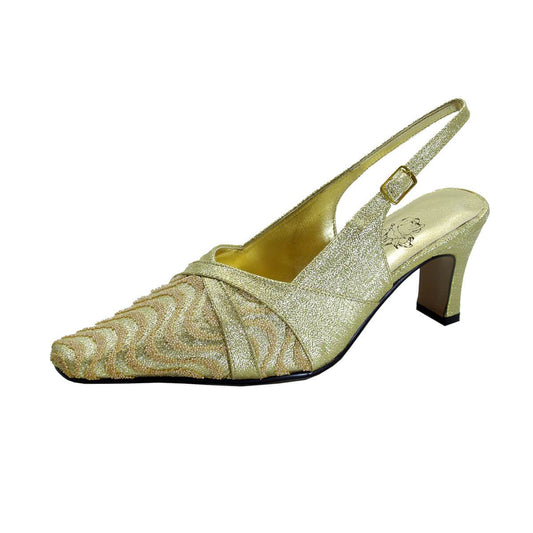 FazPaz FLORAL Tula Women's Wide Width Dress Slingback Pumps