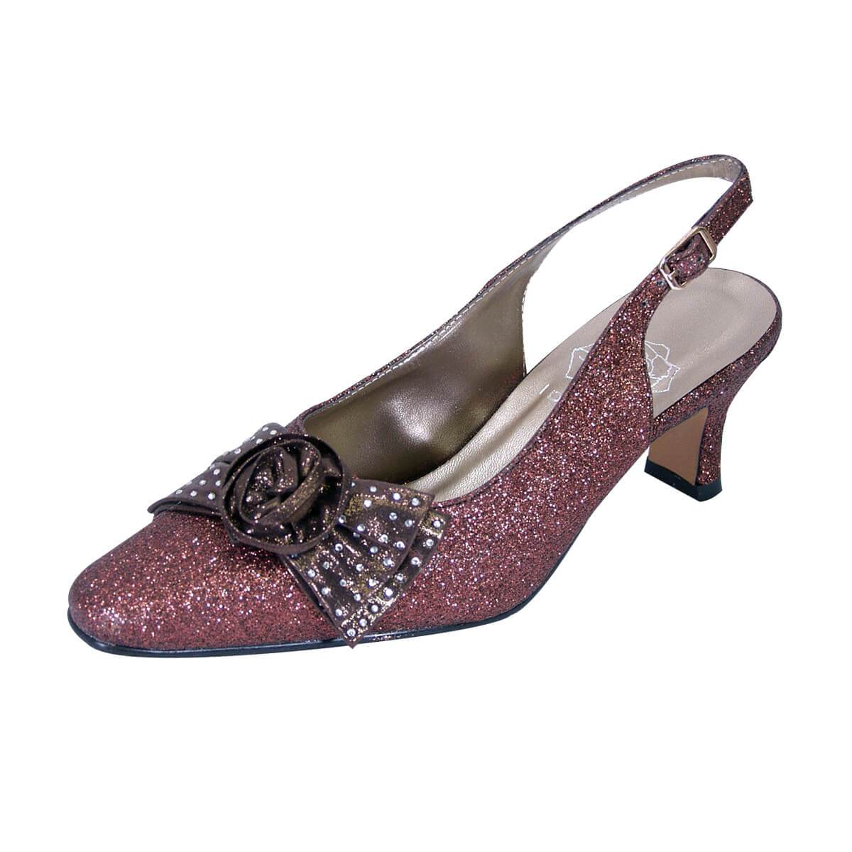 FLORAL Alaina Women's Wide Width Glitter Slingback Shoes FootwearUS FLORAL Alaina Women's Wide Width Glitter Slingback Shoes FootwearUS