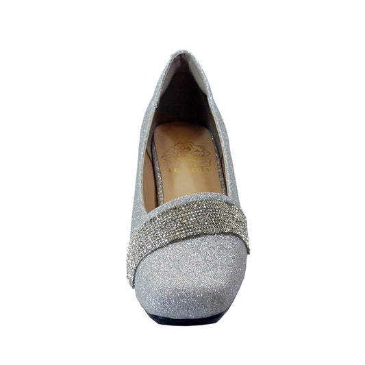 FLORAL Suzy Women's Wide Width Low Heel Evening Dress Pumps