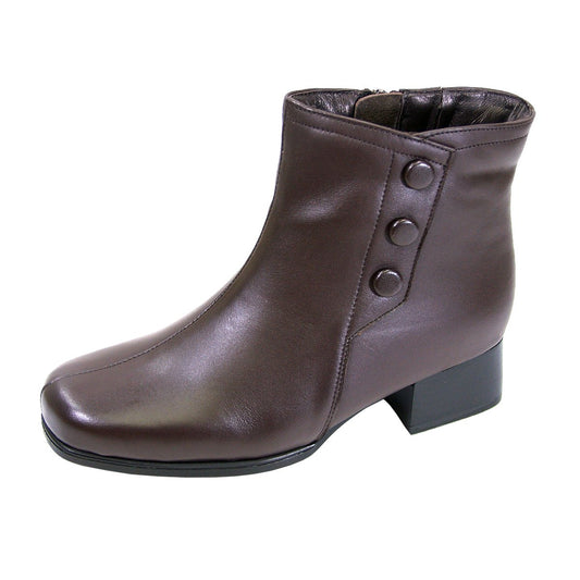 PEERAGE Demi Women's Wide Width Leather Dress Booties