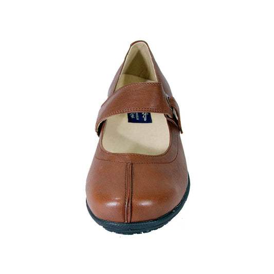 PEERAGE Deena Women's Wide Width Mary Jane Leather Shoes