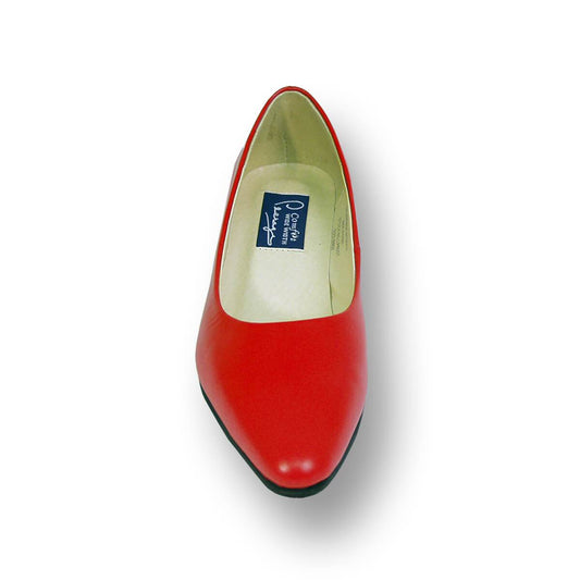 PEERAGE Gloria Women's Wide Width Leather Wedge Shoes