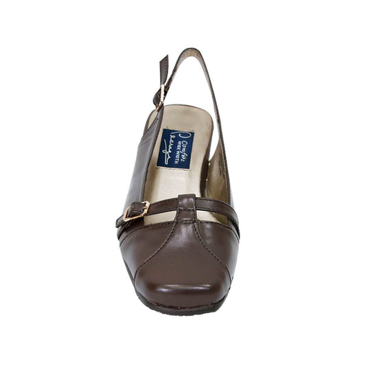 PEERAGE Louisa Women's Wide Width Leather Slingback Shoes