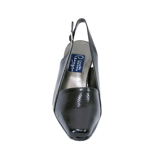 PEERAGE Celine Women's Wide Width Leather Slingback Pumps