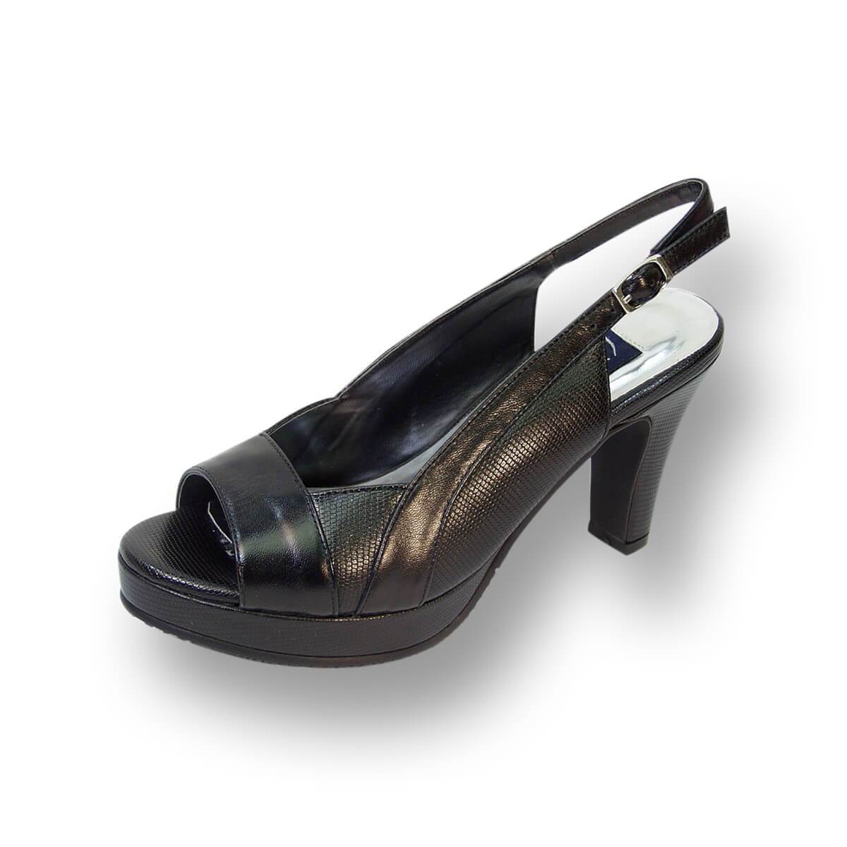 PEERAGE Linda Women's Wide Width Leather Dress Sandals