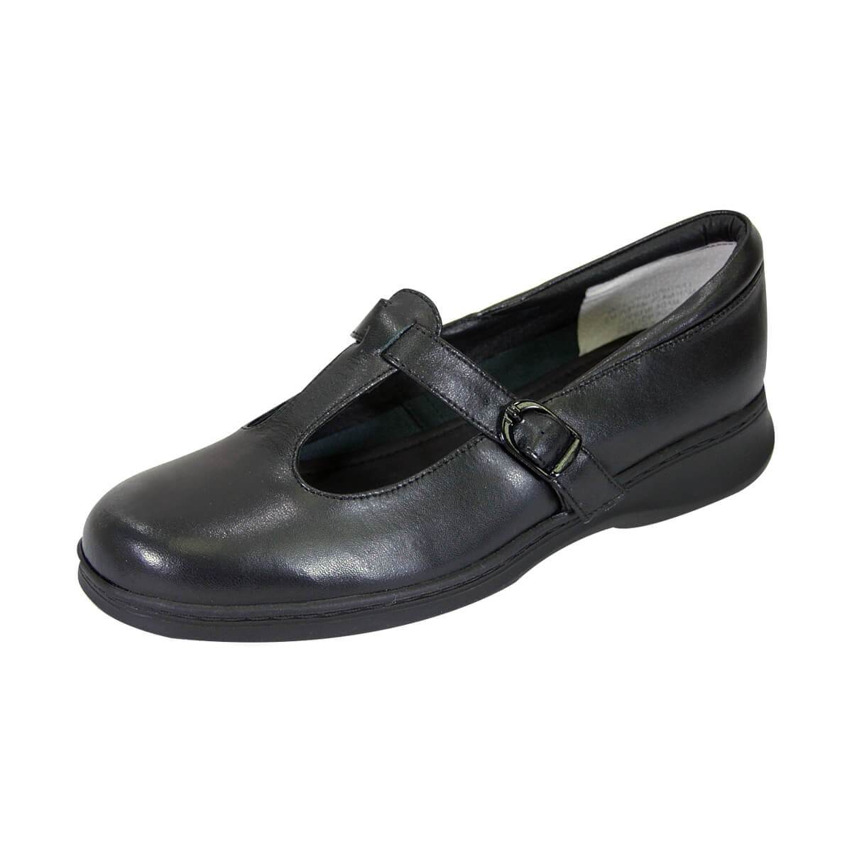 Fazpaz 24 Hour Comfort Martha Women's Wide Width Classic Mary Jane Leather Shoes