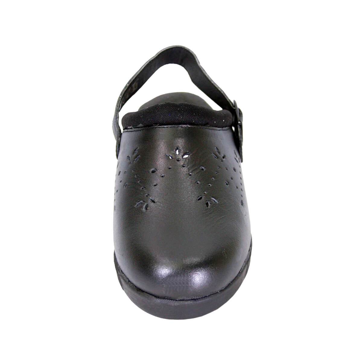 24 HOUR COMFORT Libby Women's Wide Width Leather Slingback Clogs