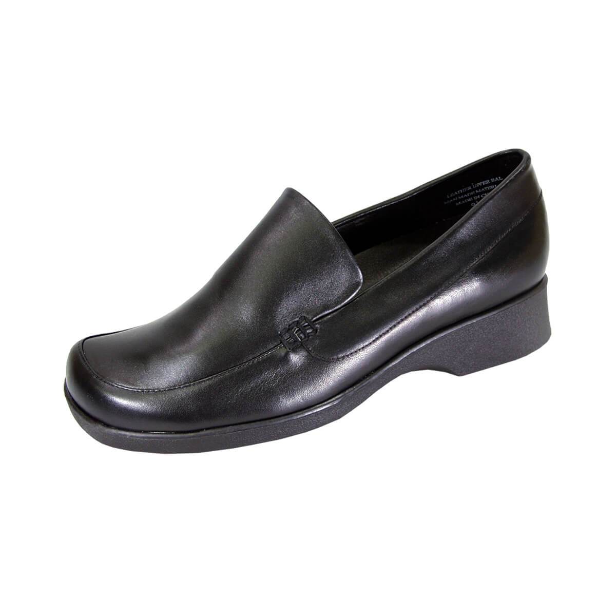 Fazpaz 24 Hour Comfort Thelma Women's Wide Width Classic Cushioned Leather Slip On Shoes