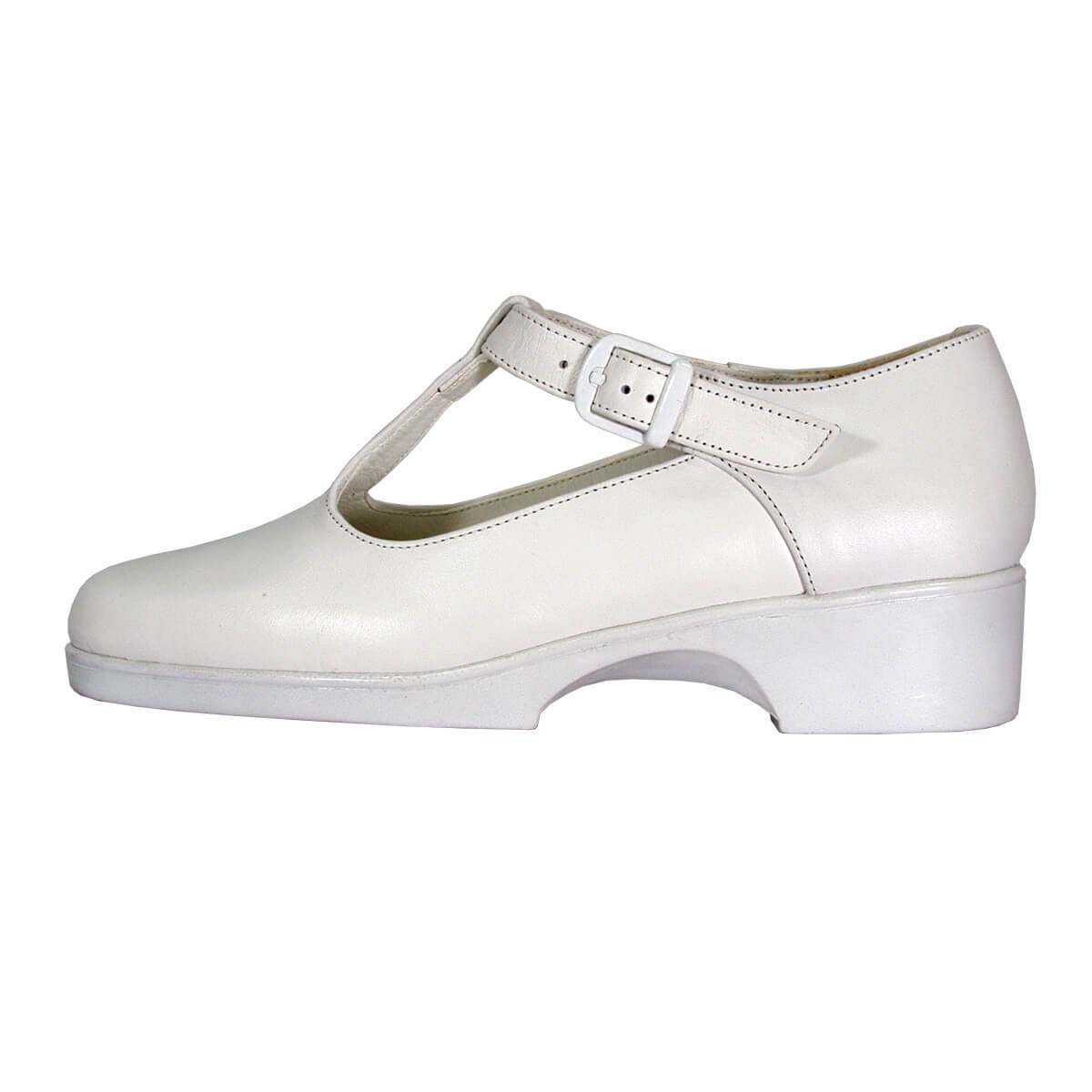 24 HOUR COMFORT Tracy Women's Wide Width T-Strap Leather Shoes