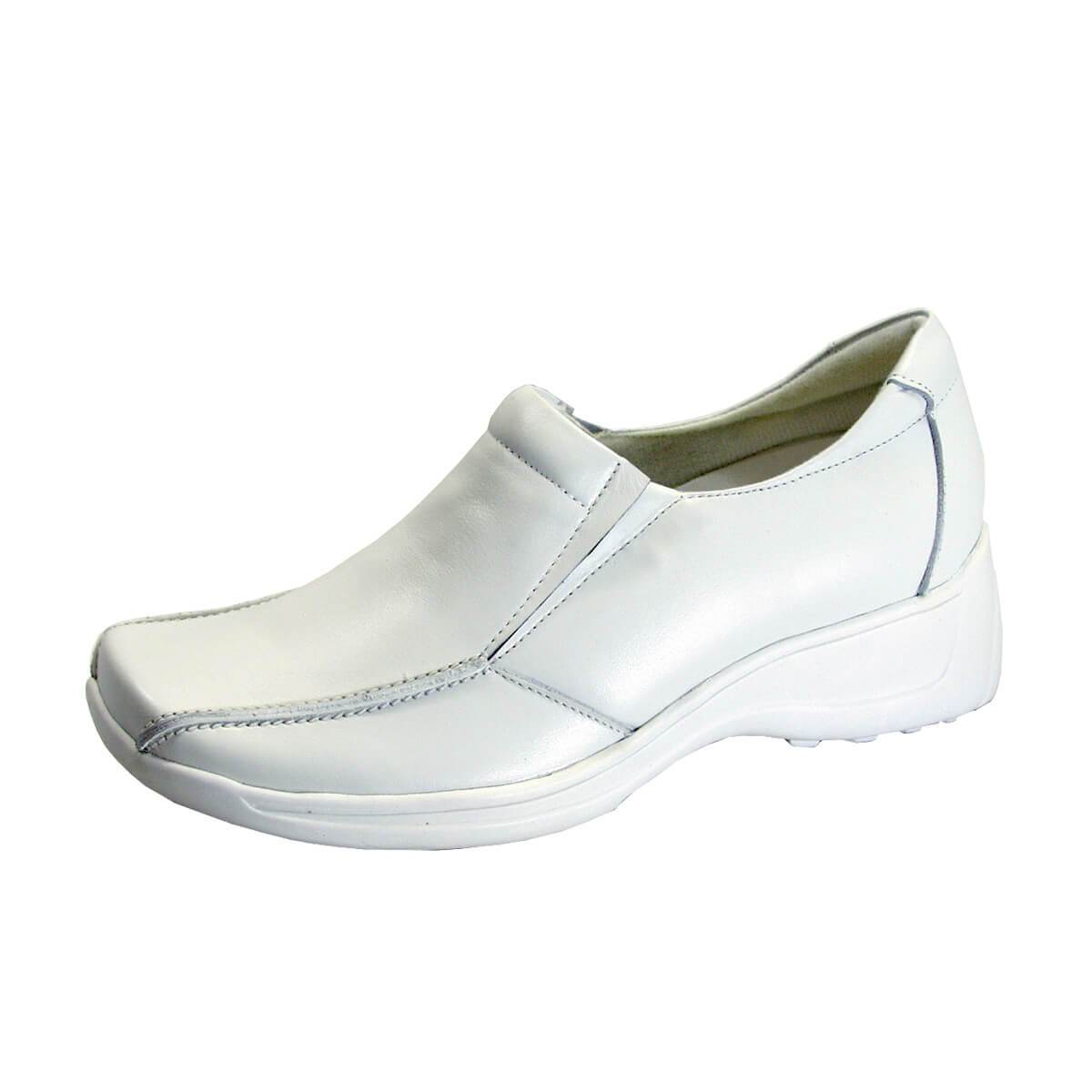 24 HOUR COMFORT Malia Women's Wide Width Leather Slip-On Shoes