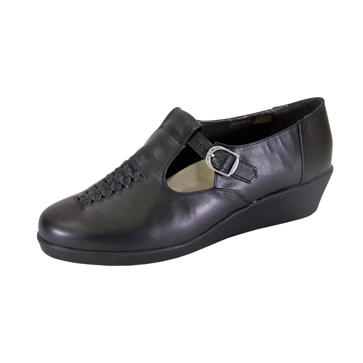 Fazpaz 24 Hour Comfort Shona Women's Wide Width Comfort T-Strap Leather Shoes