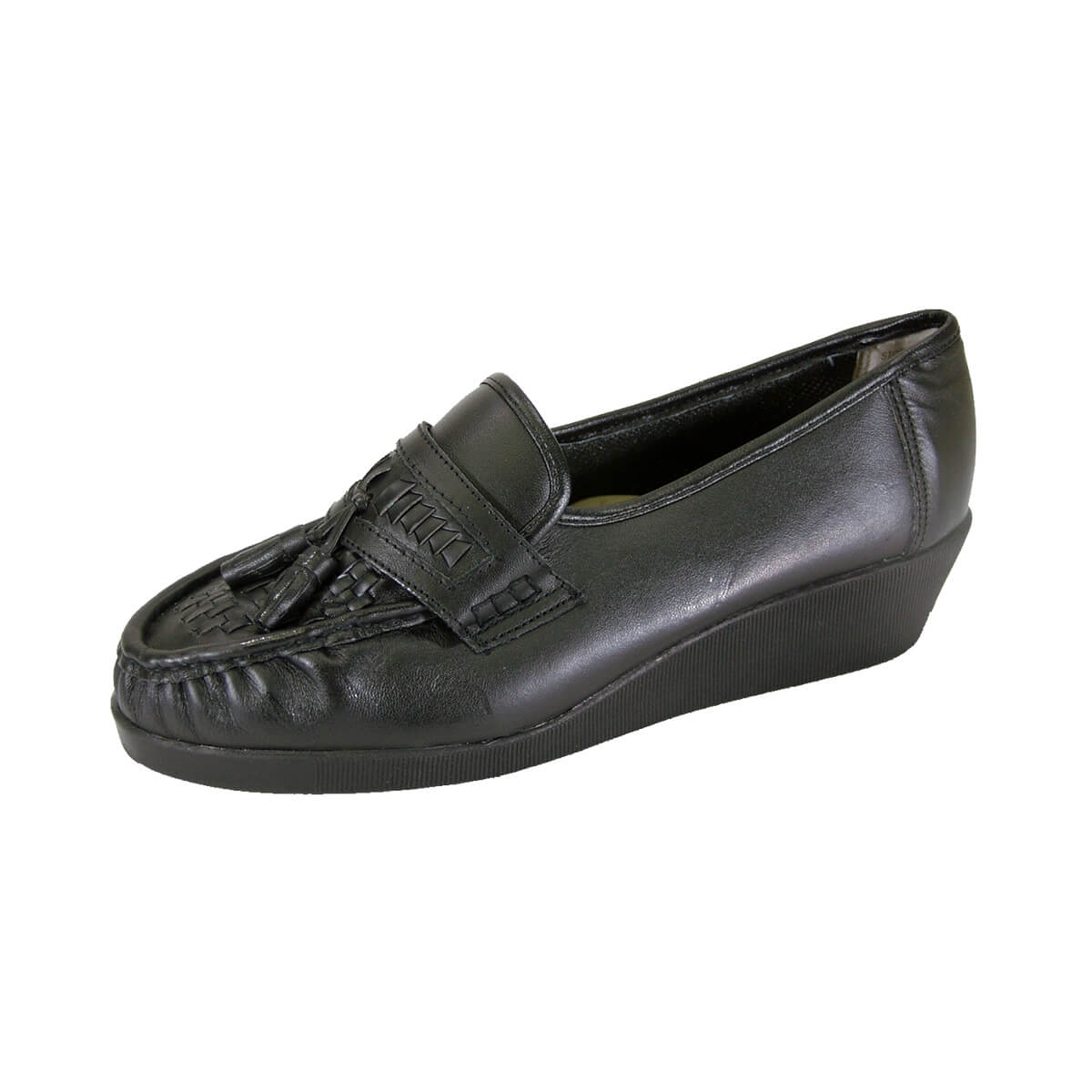 Fazpaz 24 Hour Comfort Brenda Women's Wide Width Moccasin Design Woven Leather Shoes