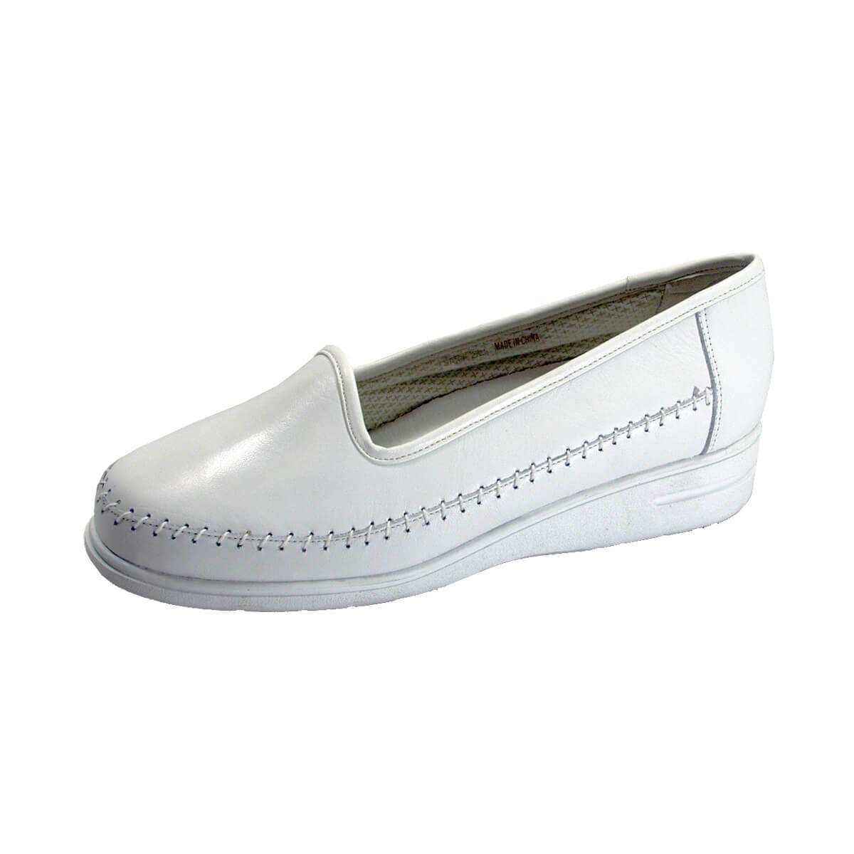 24 HOUR COMFORT Kya Women's Wide Width Leather Slip-On Shoes