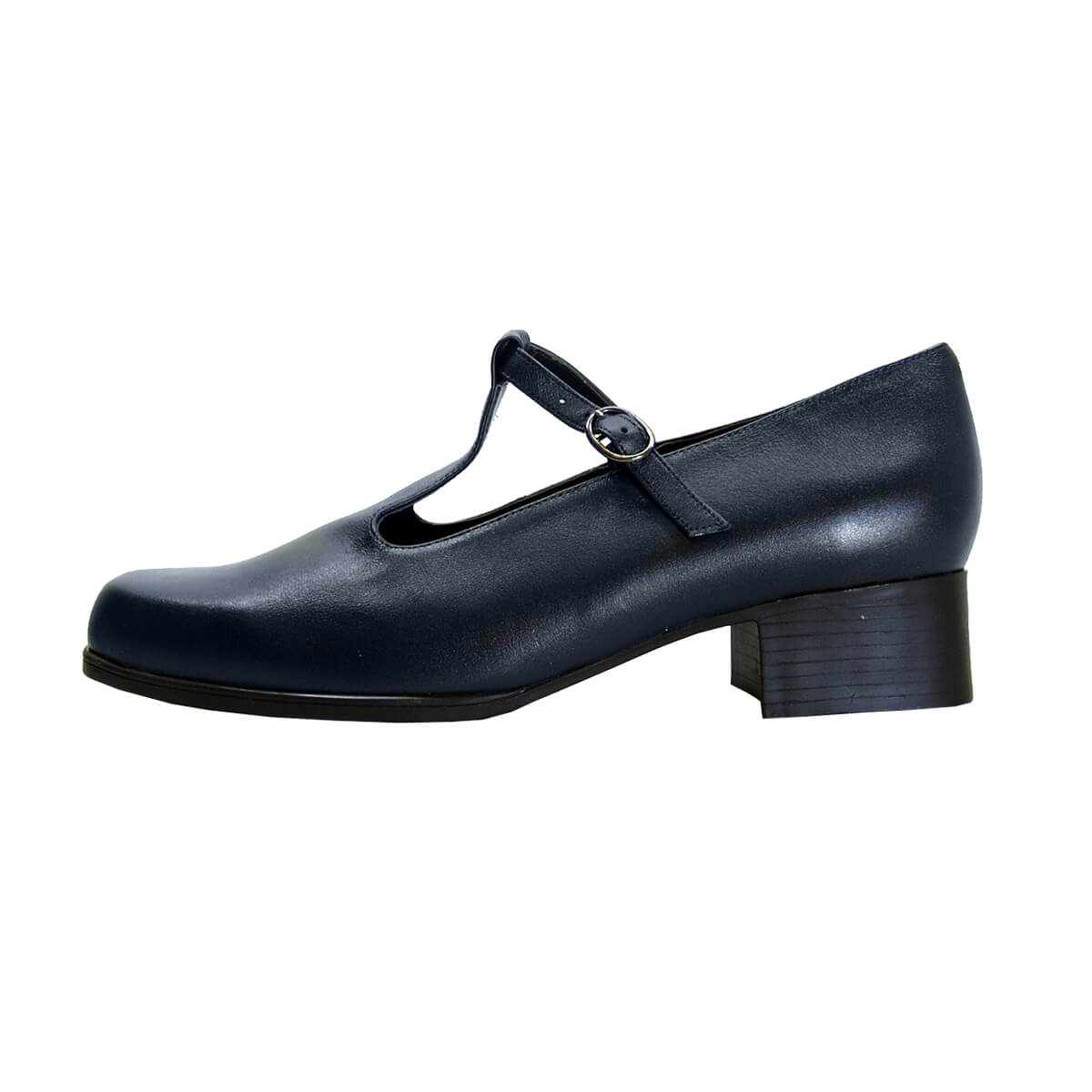 PEERAGE Asma Women's Wide Width T-Strap Leather Shoes