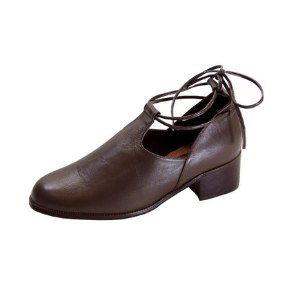PEERAGE Drew Women's Wide Width Leather Ankle-Tie Shoes