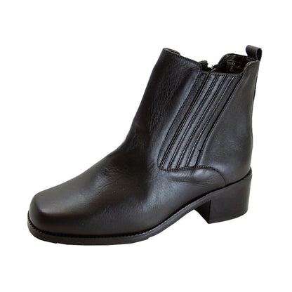 PEERAGE Mya Women's Wide Width Leather Ankle Boots