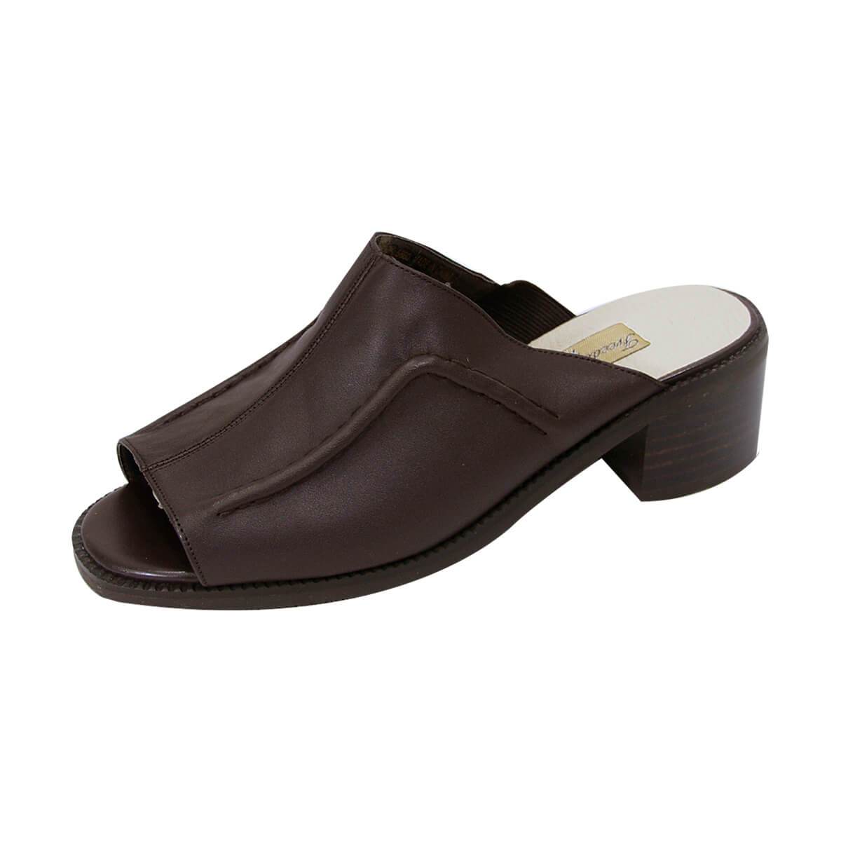 Peerage Patrice Women's Wide Width Comfort Leather Heeled Sandals
