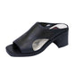 Peerage Trudy Women's Wide Width Comfort Leather Heeled Sandals