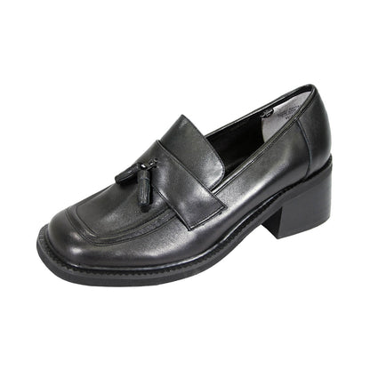 PEERAGE Rhona Women's Wide Width Tassel Leather Shoes