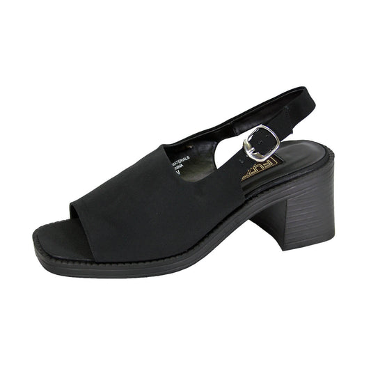 FUZZY Darby Women's Wide Width Comfort Heeled Sandals