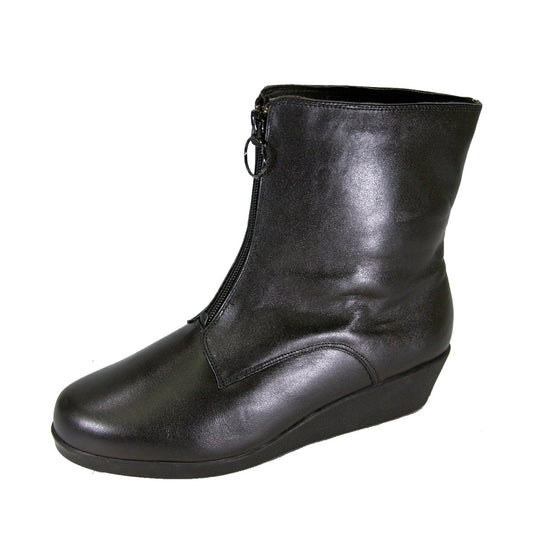 PEERAGE Rena Women's Wide Width Leather Bootie