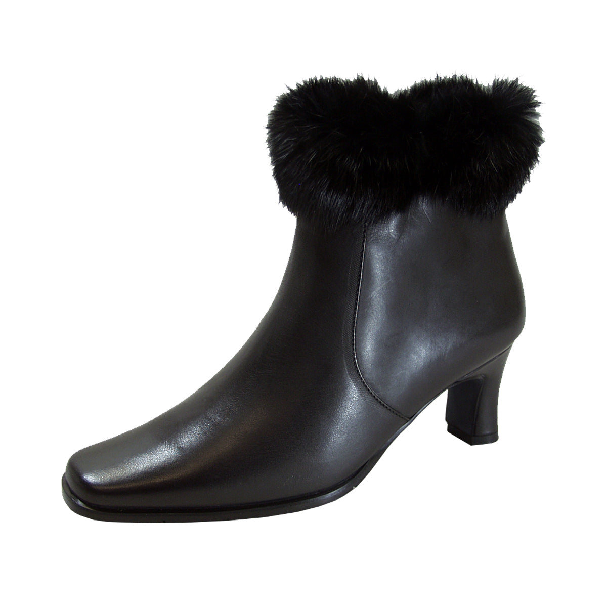 PEERAGE Tanya Women's Wide Width Leather Dress Booties with Zipper FootwearUS PEERAGE Tanya Women's Wide Width Leather Dress Booties with Zipper FootwearUS