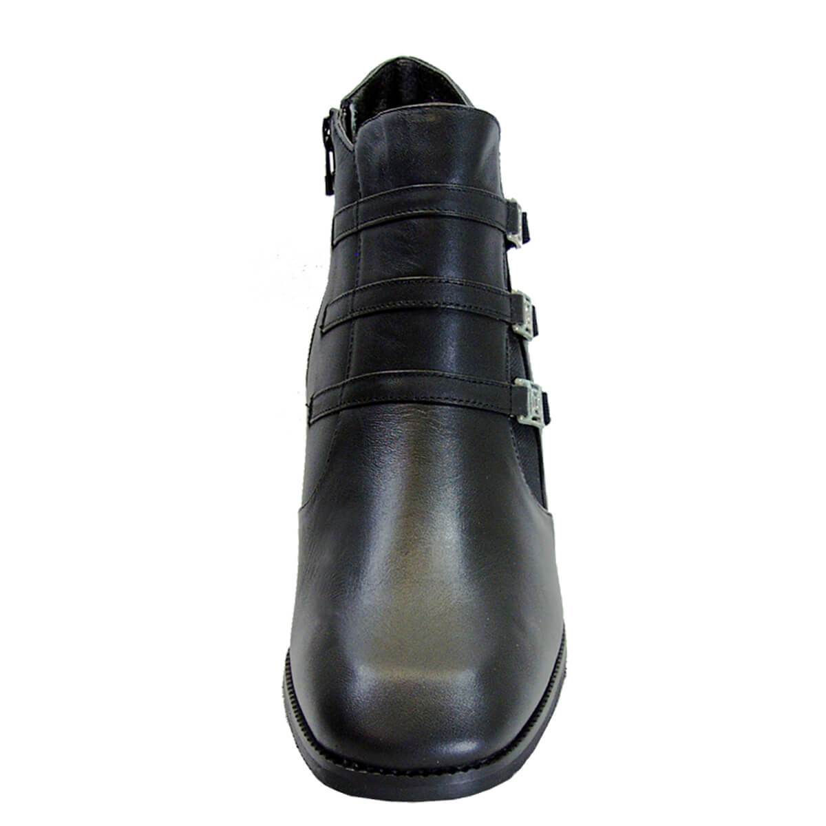 PEERAGE Jolene Women's Wide Width Leather Ankle Boots