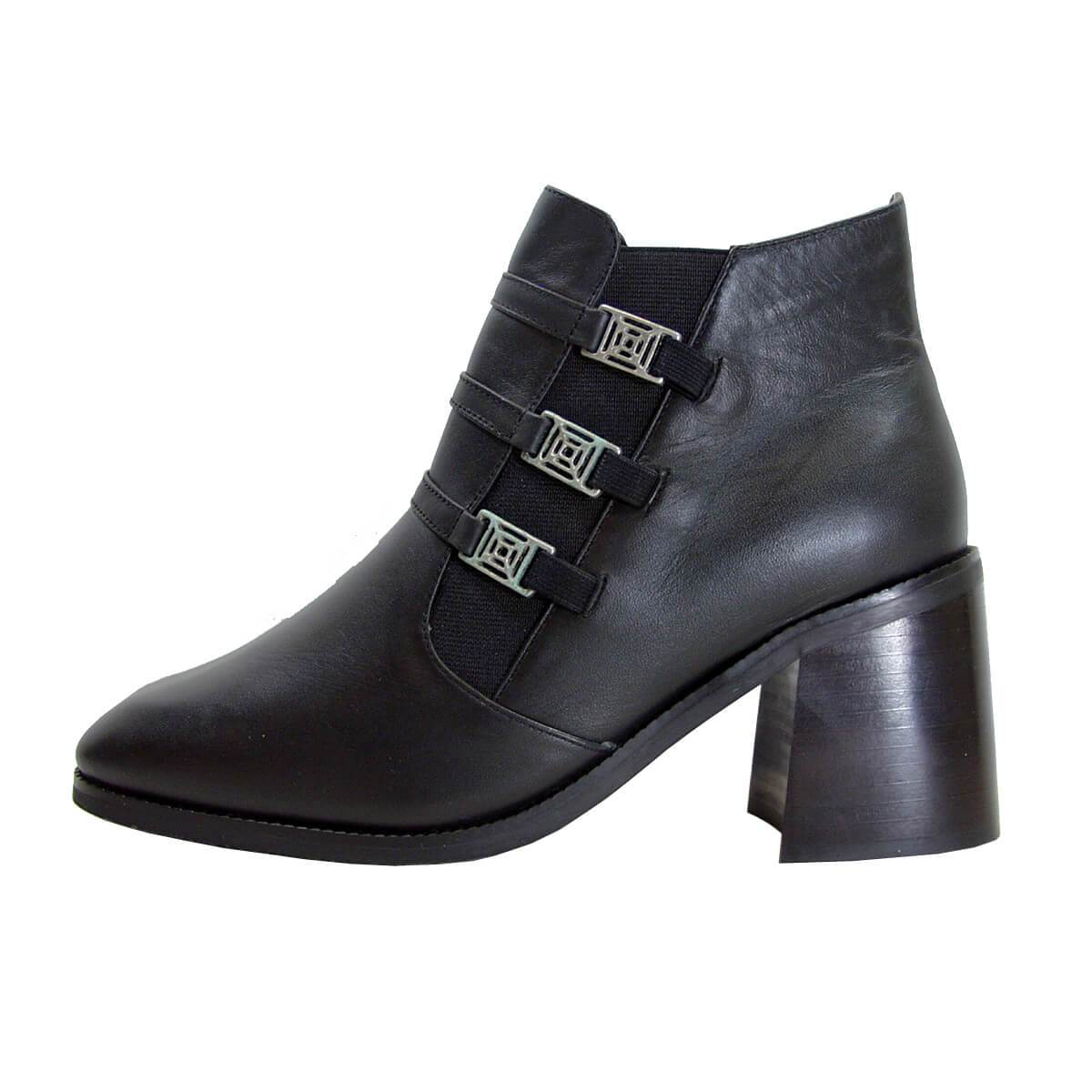 PEERAGE Jolene Women's Wide Width Leather Ankle Boots