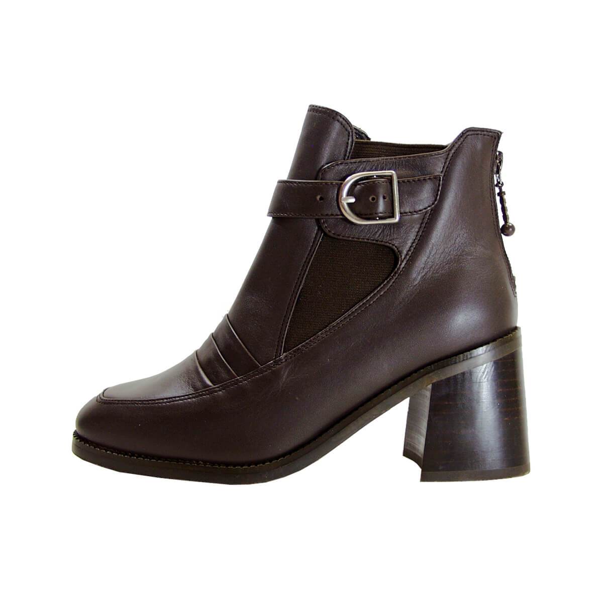 PEERAGE Orla Women's Wide Width Leather Ankle Boots