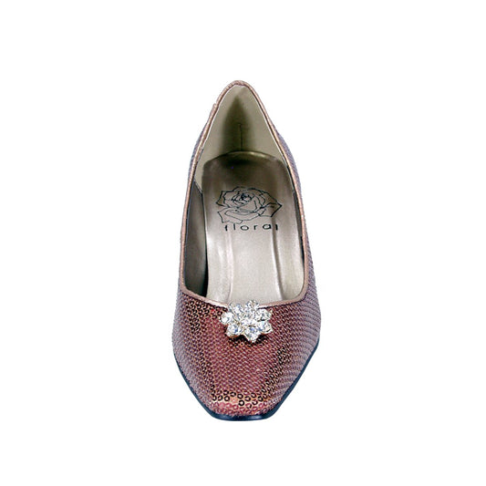 FLORAL Ada Women's Wide Width Sequins Vamp Pumps