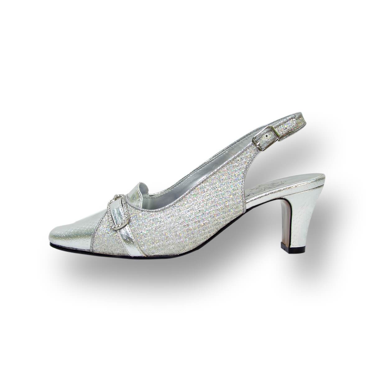 Comfort Heels in Womens Comfort Shoes | Silver - Walmart.com