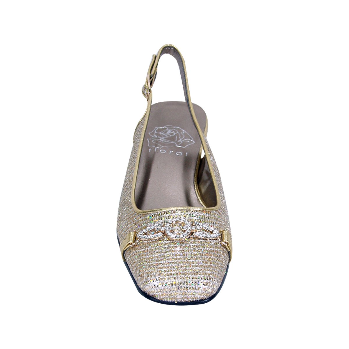 FLORAL Chelsea Women's Wide Width Crystal Ornament Slingback Shoes