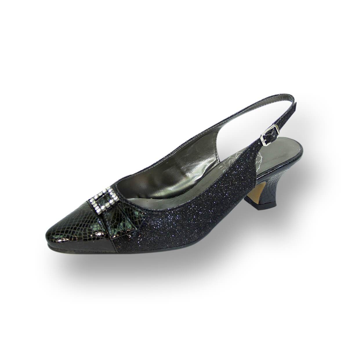 ladies dress pumps shoes FLORAL Nancy Women's Wide Width Slingback Dress Pumps – FootwearUS