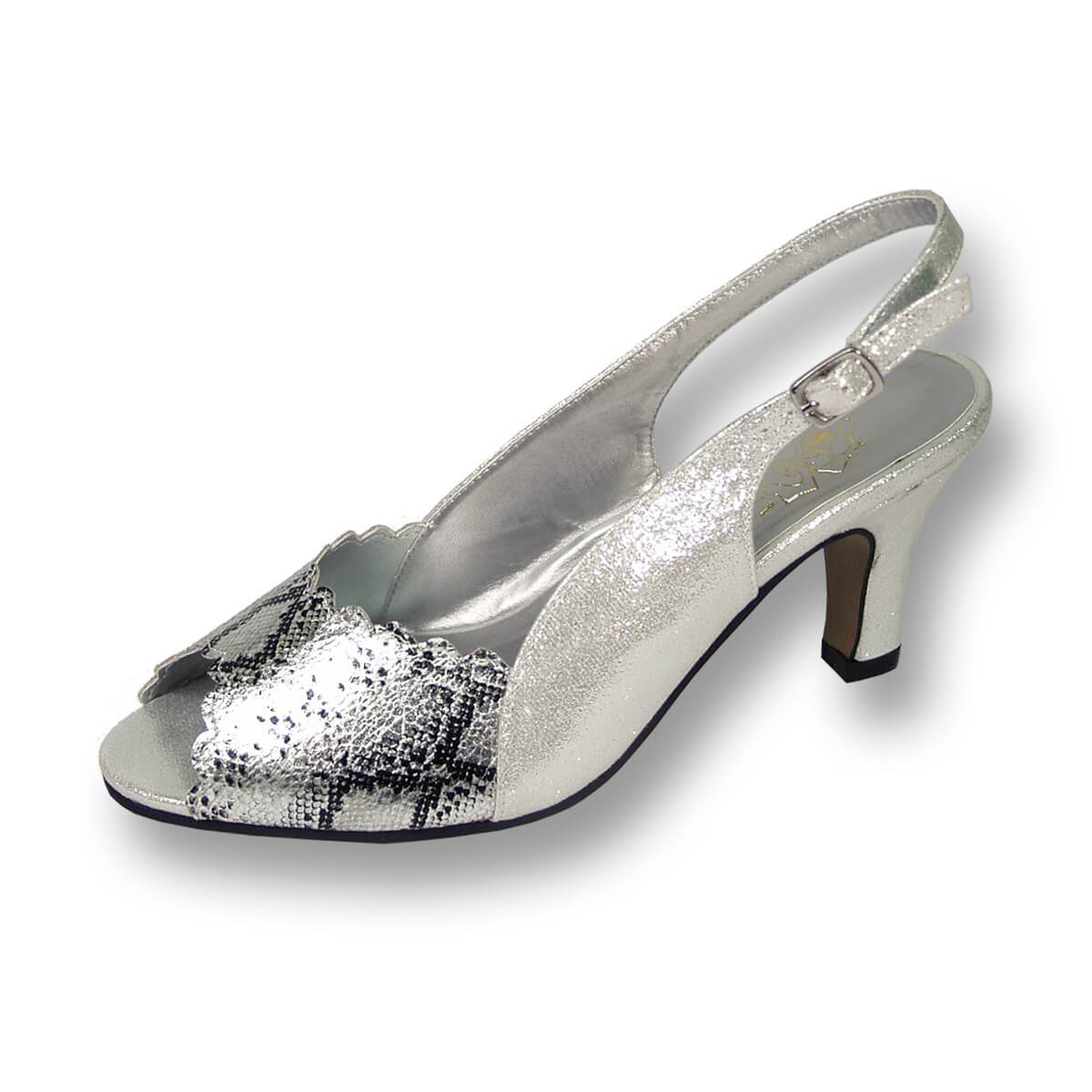 women's wide width silver dress shoes Amazon.com: Women's 9.5 Wide Silver Dress Shoes