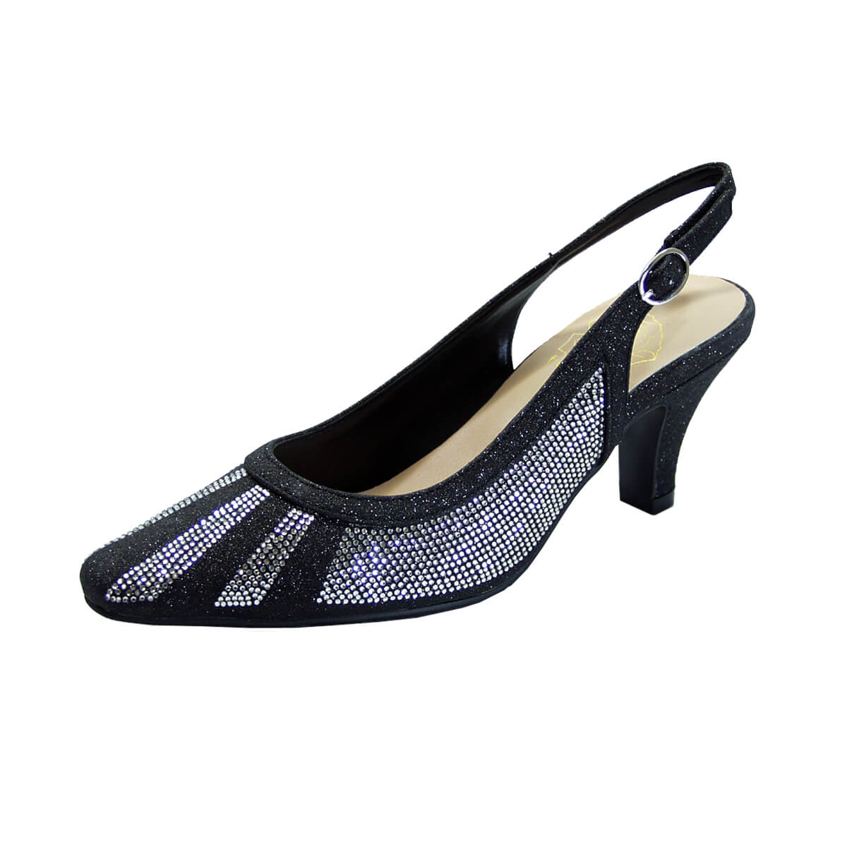 FLORAL Ivana Women's Wide Width Slingback Evening Dress Pumps FootwearUS FLORAL Ivana Women's Wide Width Slingback Evening Dress Pumps FootwearUS