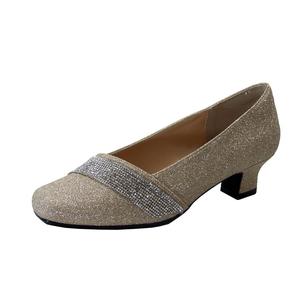 FLORAL Suzy Women's Wide Width Low Heel Evening Dress Pumps FLORAL Suzy Women's Wide Width Low Heel Evening Dress Pumps