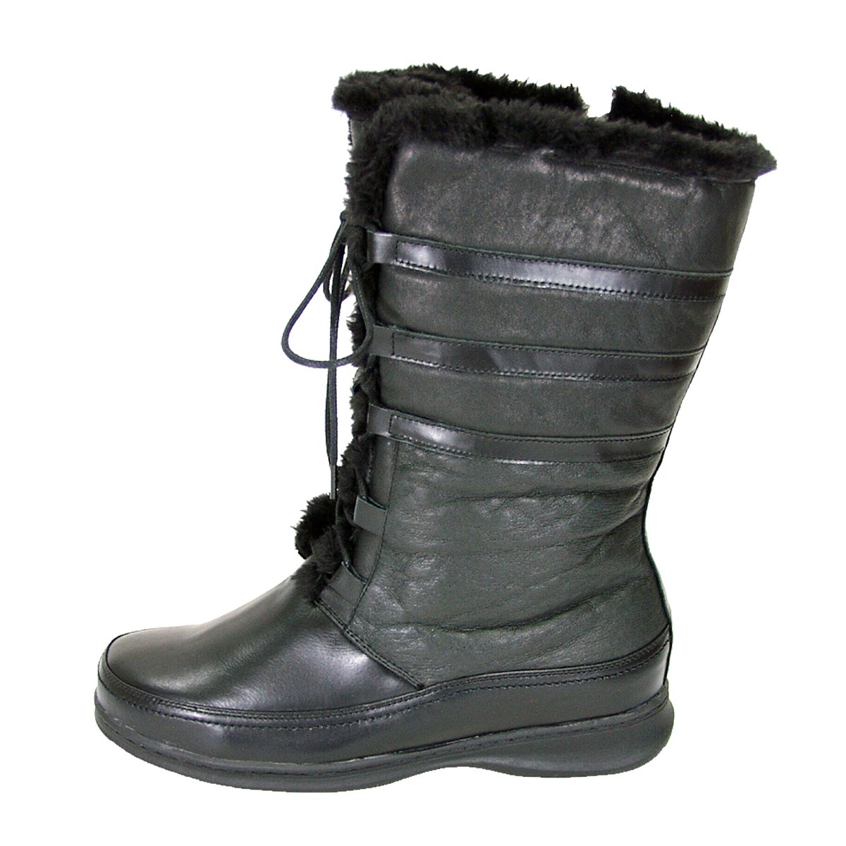 PEERAGE Joan Women's Wide Width Leather Mid-Calf Boots