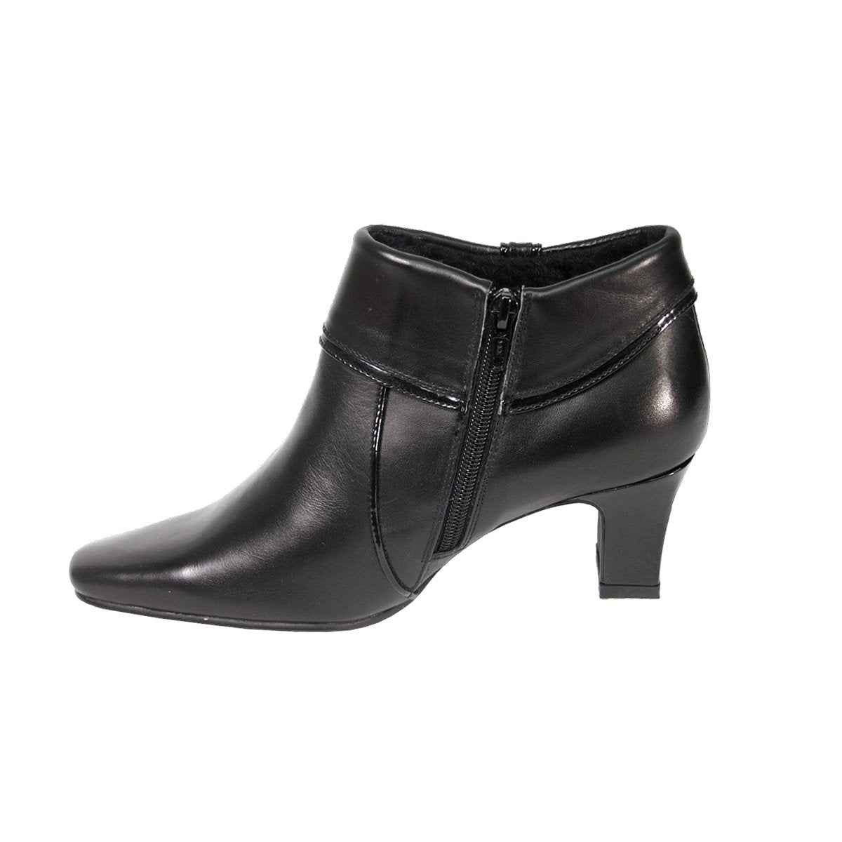 PEERAGE Blair Women's Wide Width Leather Ankle Boots