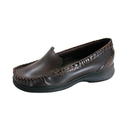 Fazpaz Peerage Maude Women's Wide Width Moccasin Design Comfort Leather Loafers