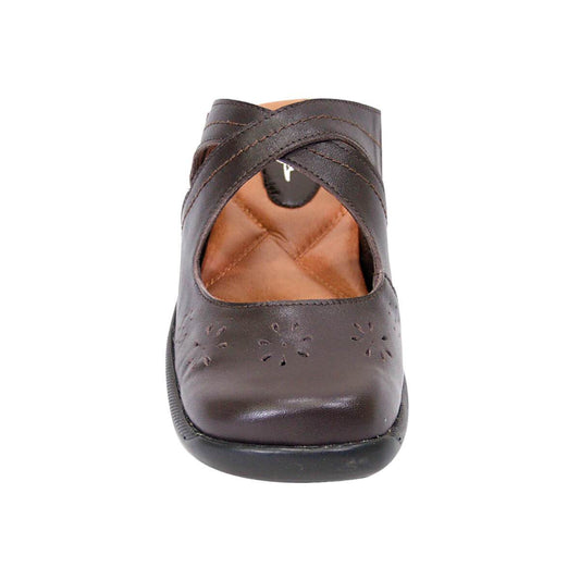 PEERAGE Casey Women's Wide Width Leather Clogs