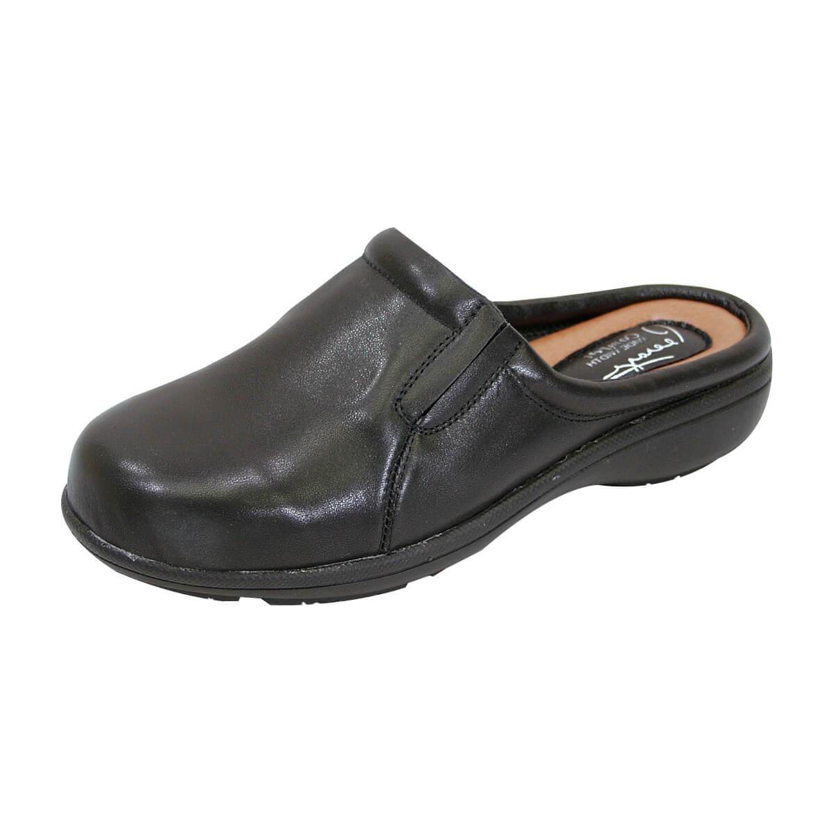 PEERAGE Mary Women's Wide Width Leather Clogs
