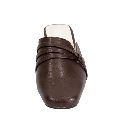 PEERAGE Claudia Women's Wide Width Leather Mules