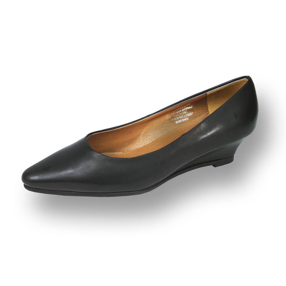 PEERAGE Gloria Women's Wide Width Leather Wedge Shoes – FootwearUS